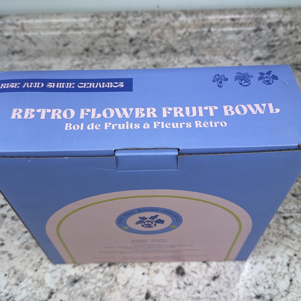 Rise & Shine Ceramics Retro Flower Fruit Bowl. New - Picture 4 of 9